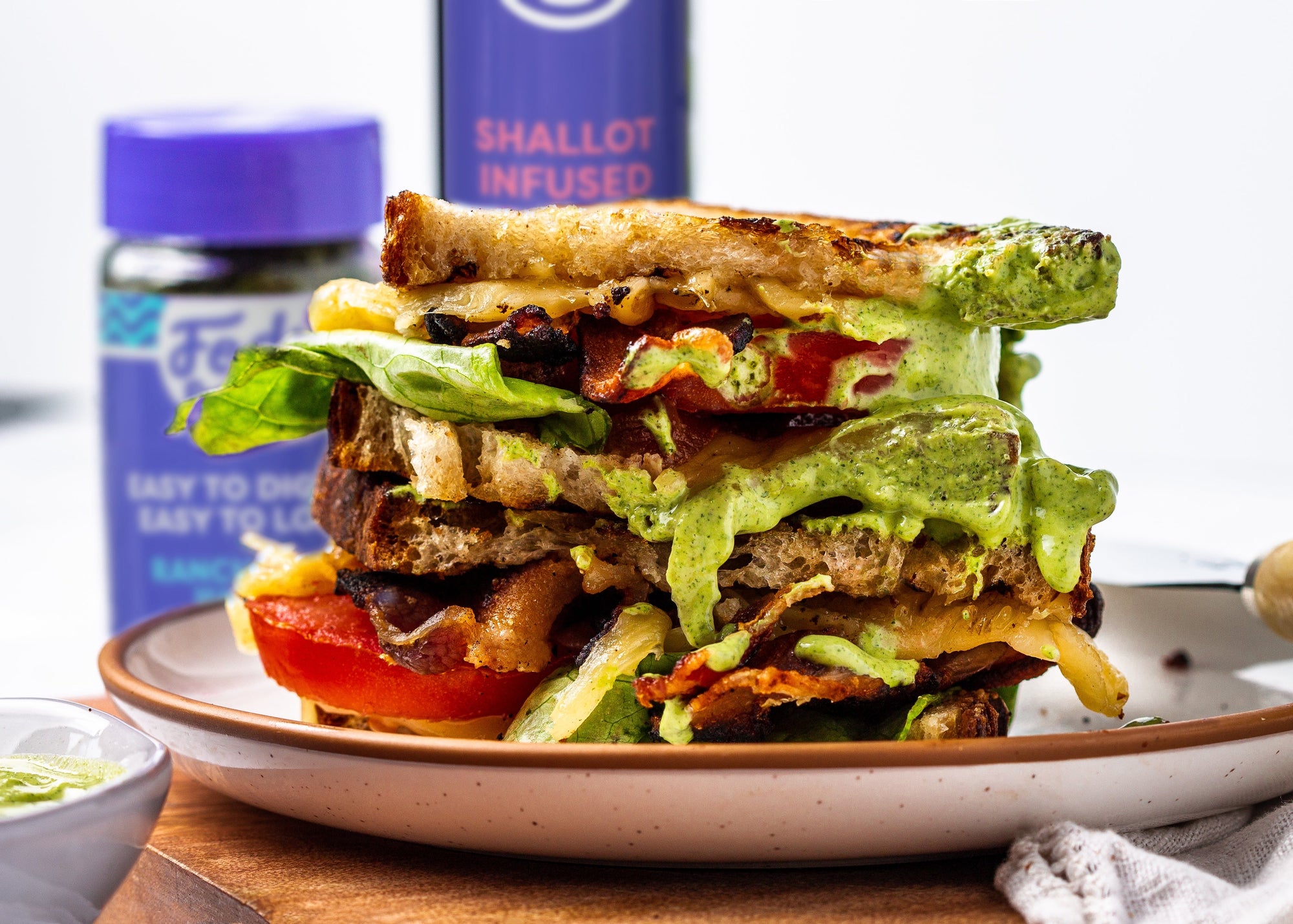 Fody's BLT Grilled Cheese with Pesto Ranch Dip