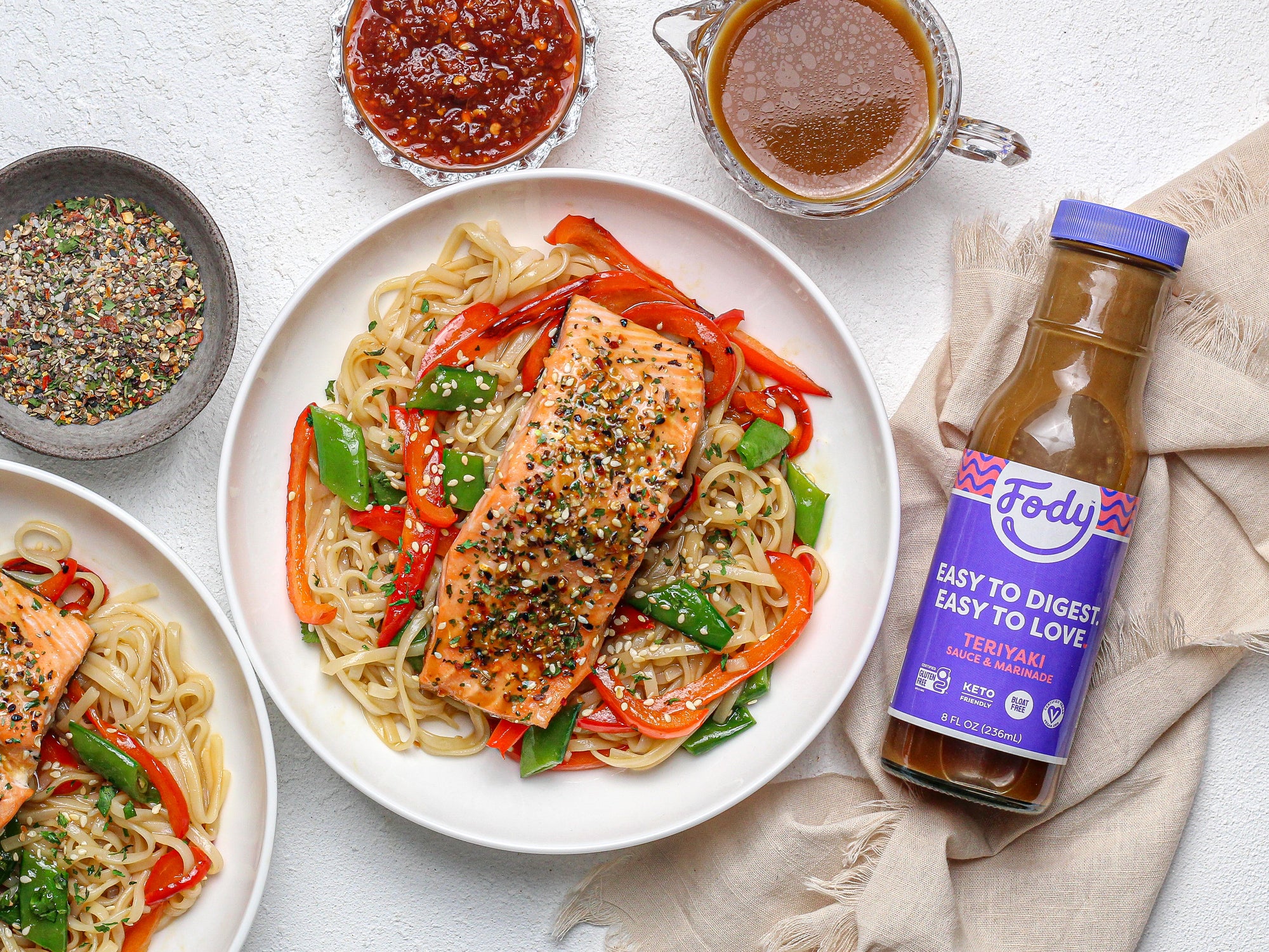 Fody’s Low-FODMAP Teriyaki Noodles with Salmon