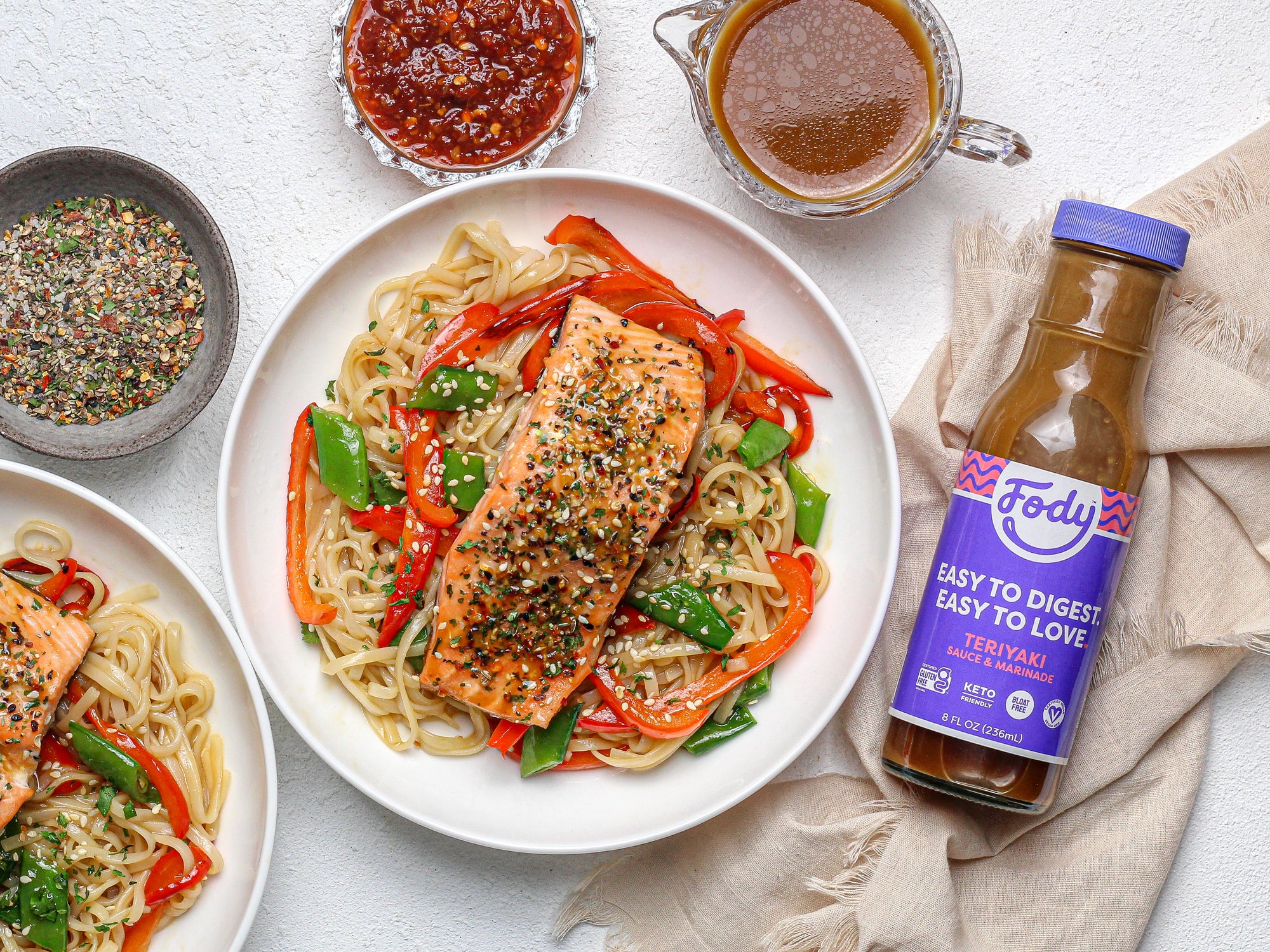 Fody’s Low-FODMAP Teriyaki Noodles with Salmon