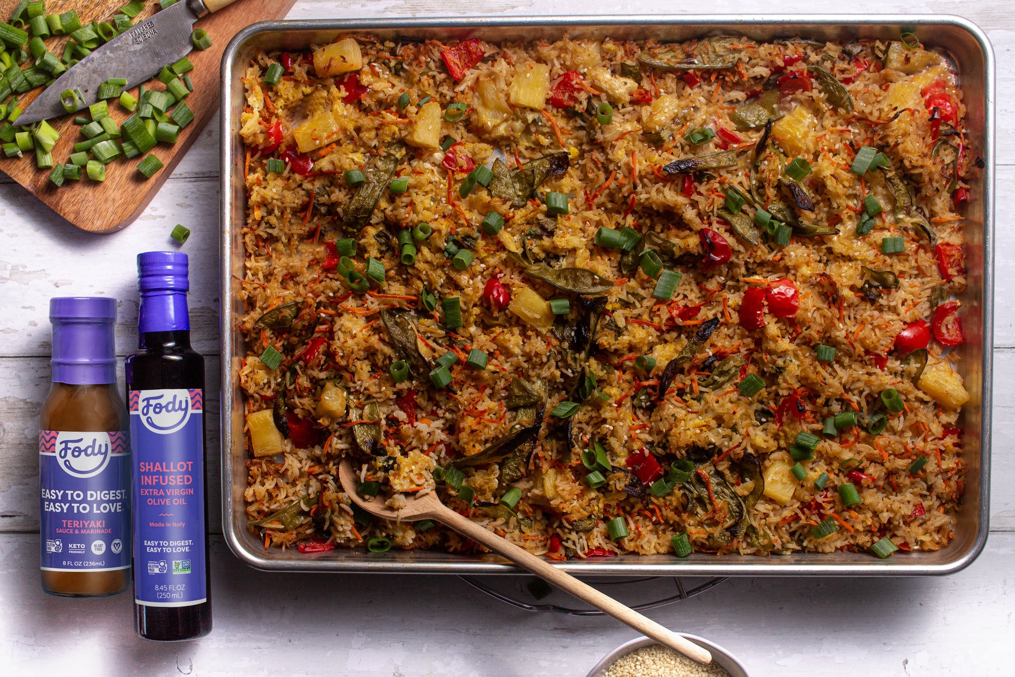 Low FODMAP teriyaki vegetable fried rice