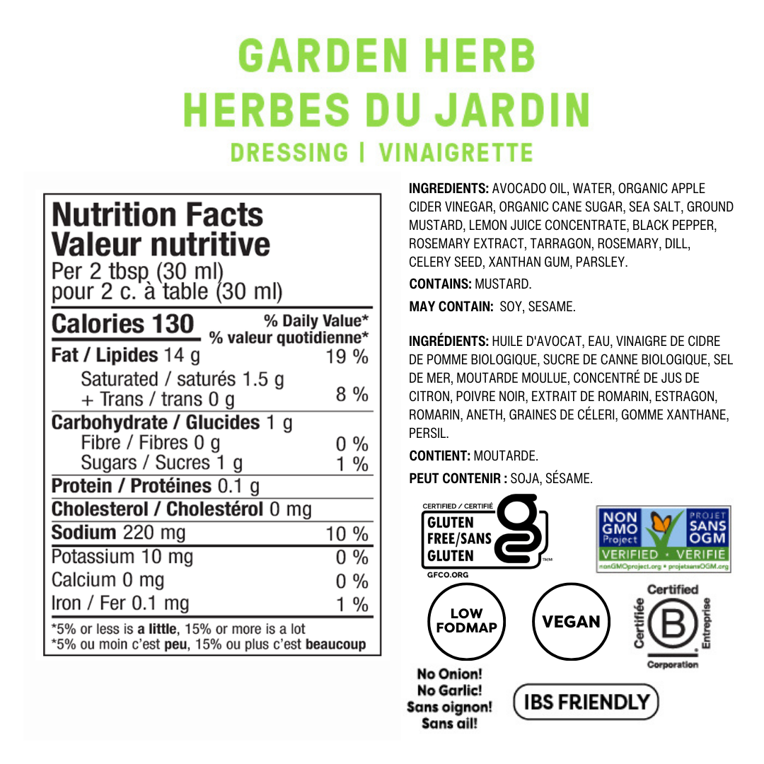 Vinaigrette herbes du jardin