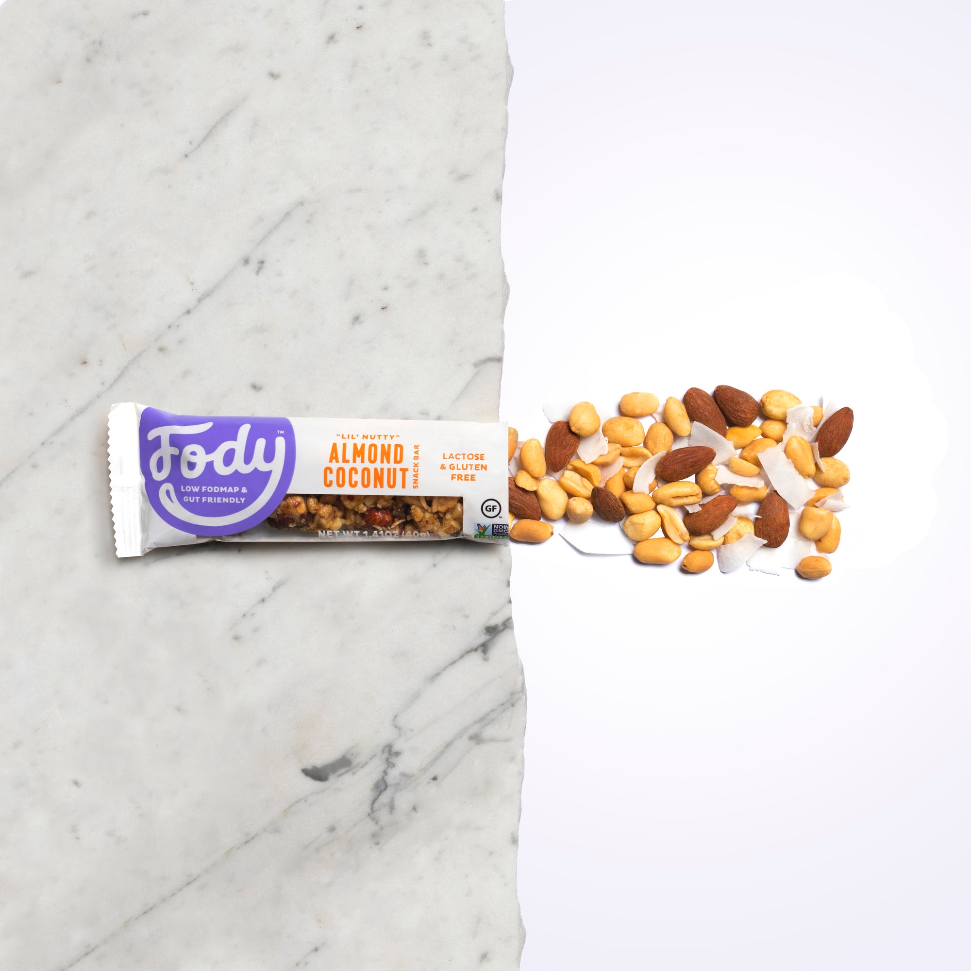 Barres-collations amandes et noix de coco - Boîte de 12 - Sans lactose ni gluten!