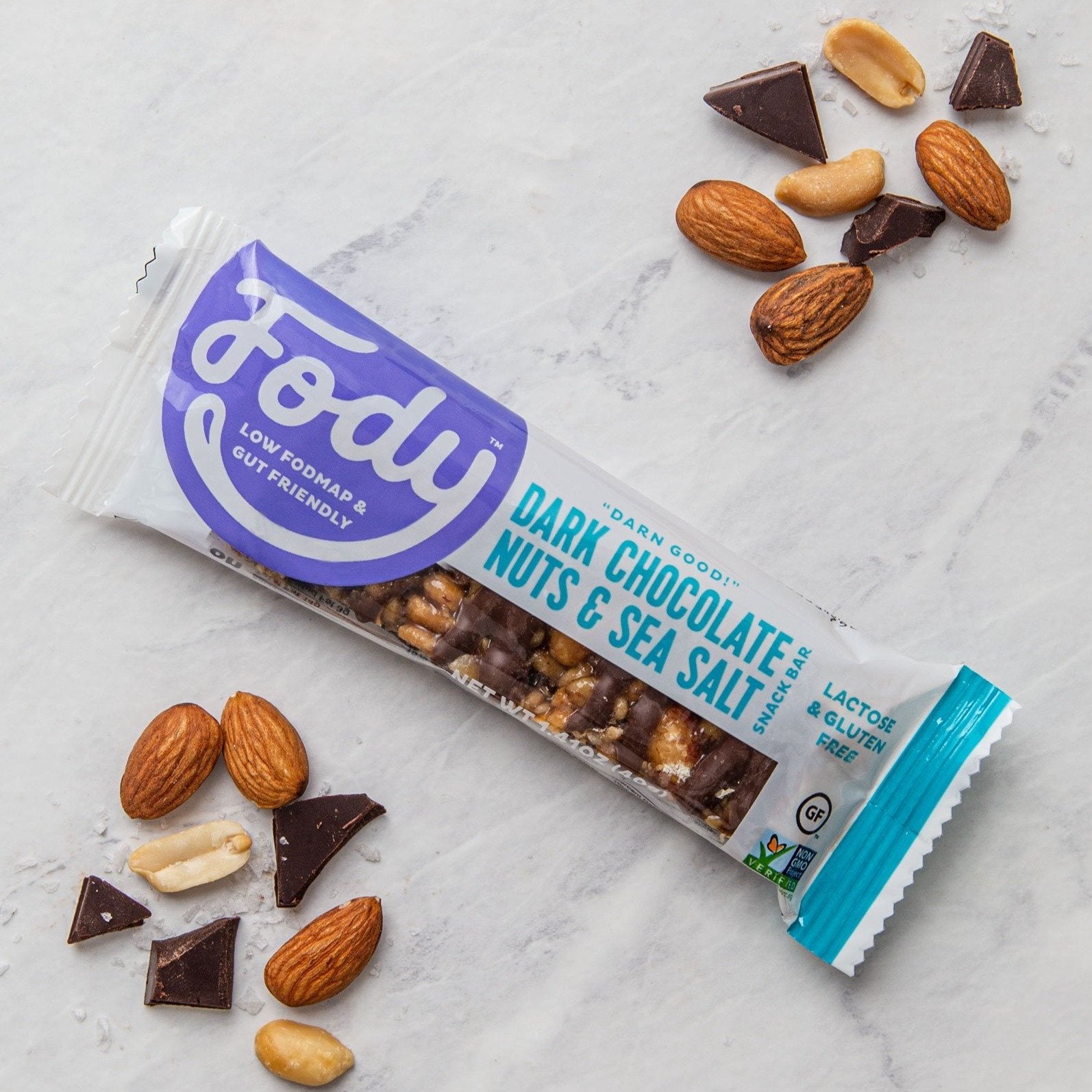 Dark Chocolate Nuts & Sea Salt Snack Bars - Box of 12