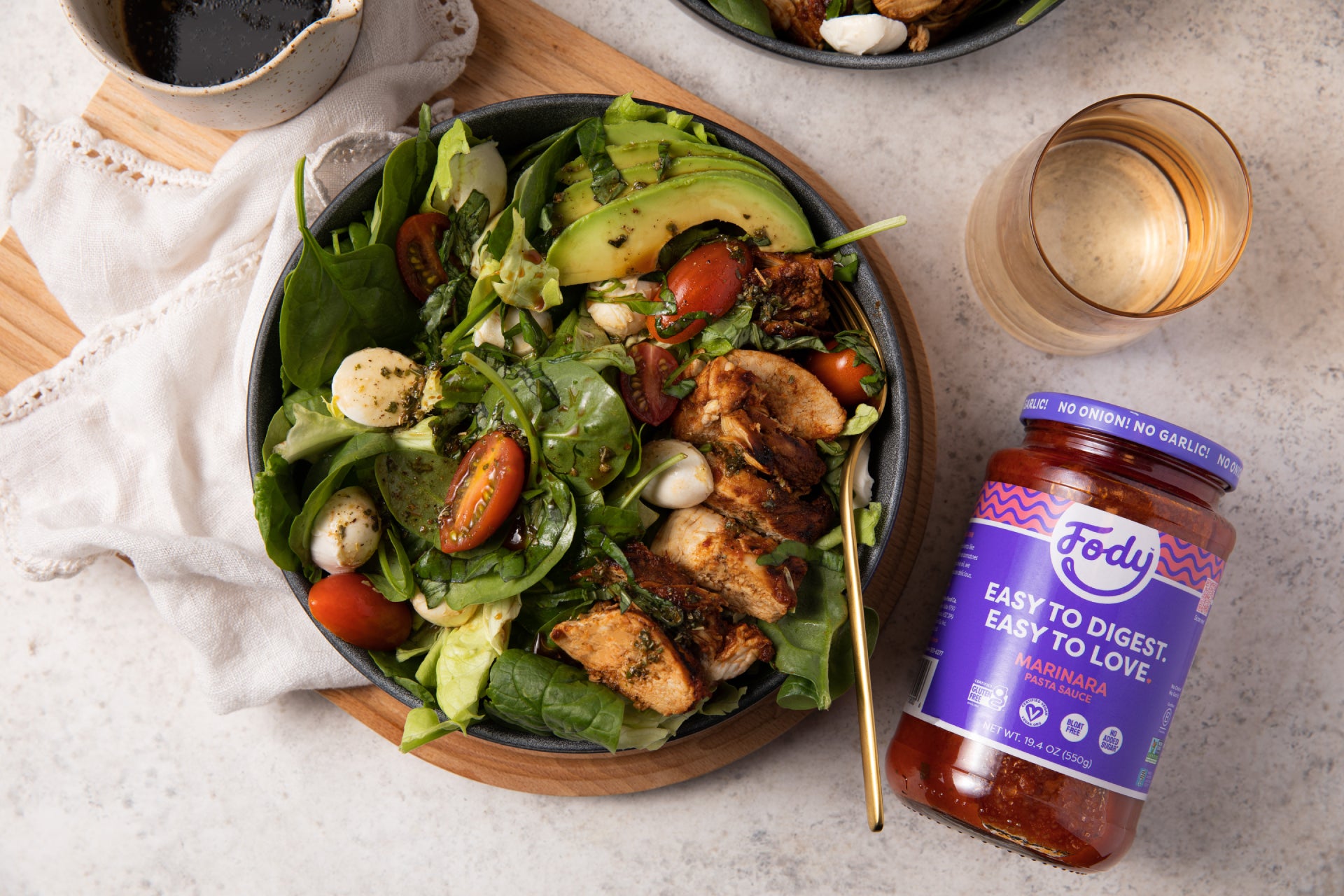 A Healthy Meal with Fody Foods Easy to Digest Marinara Pasta Sauce