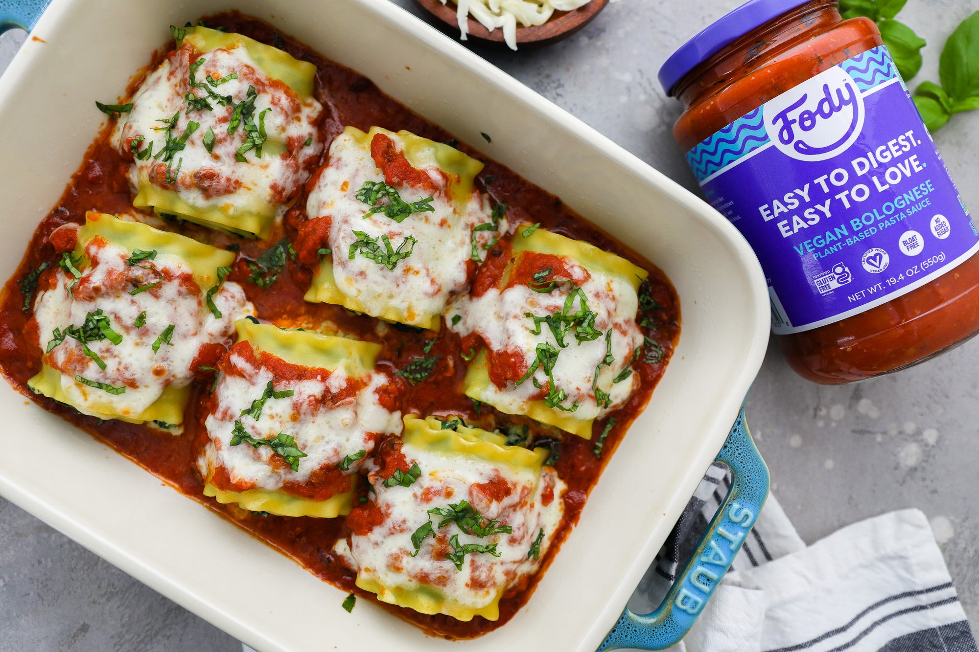 Fody's Spinach Lasagna Rolls with Ricotta