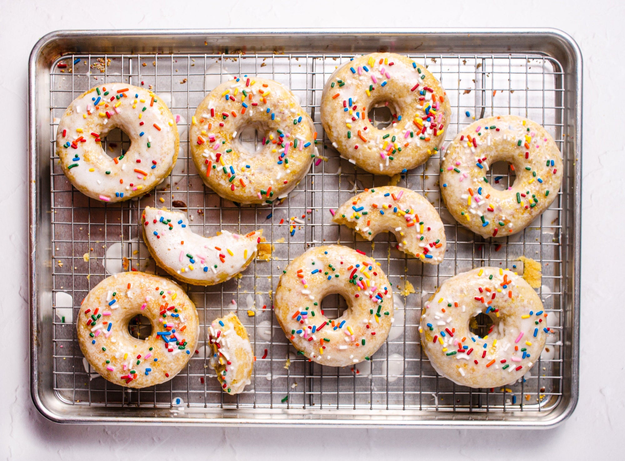 gluten-free baked donuts with funfetti
