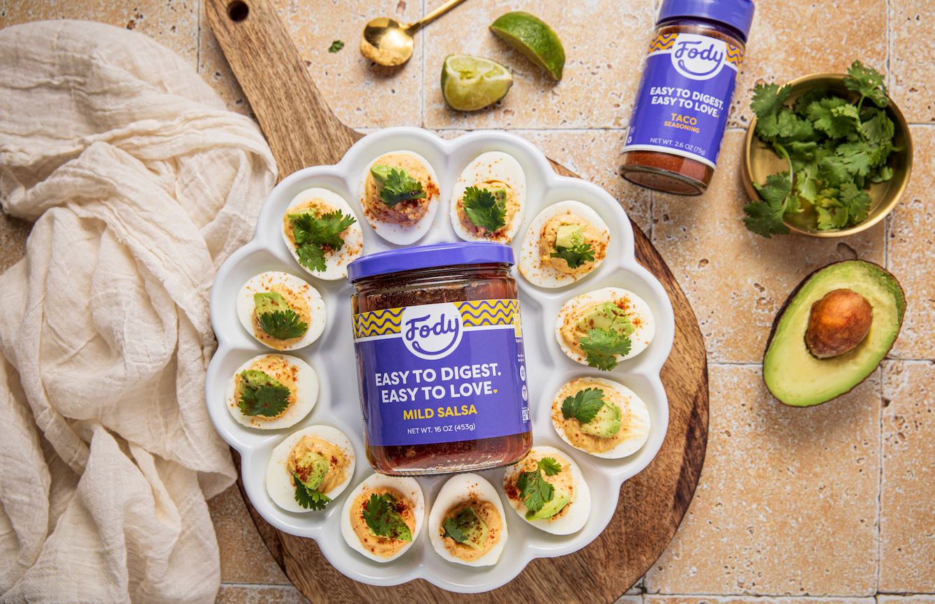 Fody's Low FODMAP Deviled Eggs with Salsa Avocado