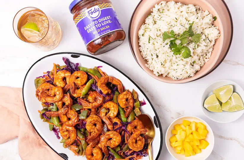 Fody's Shrimp & Veggie Taco Stir Fry with Cilantro Lime Rice