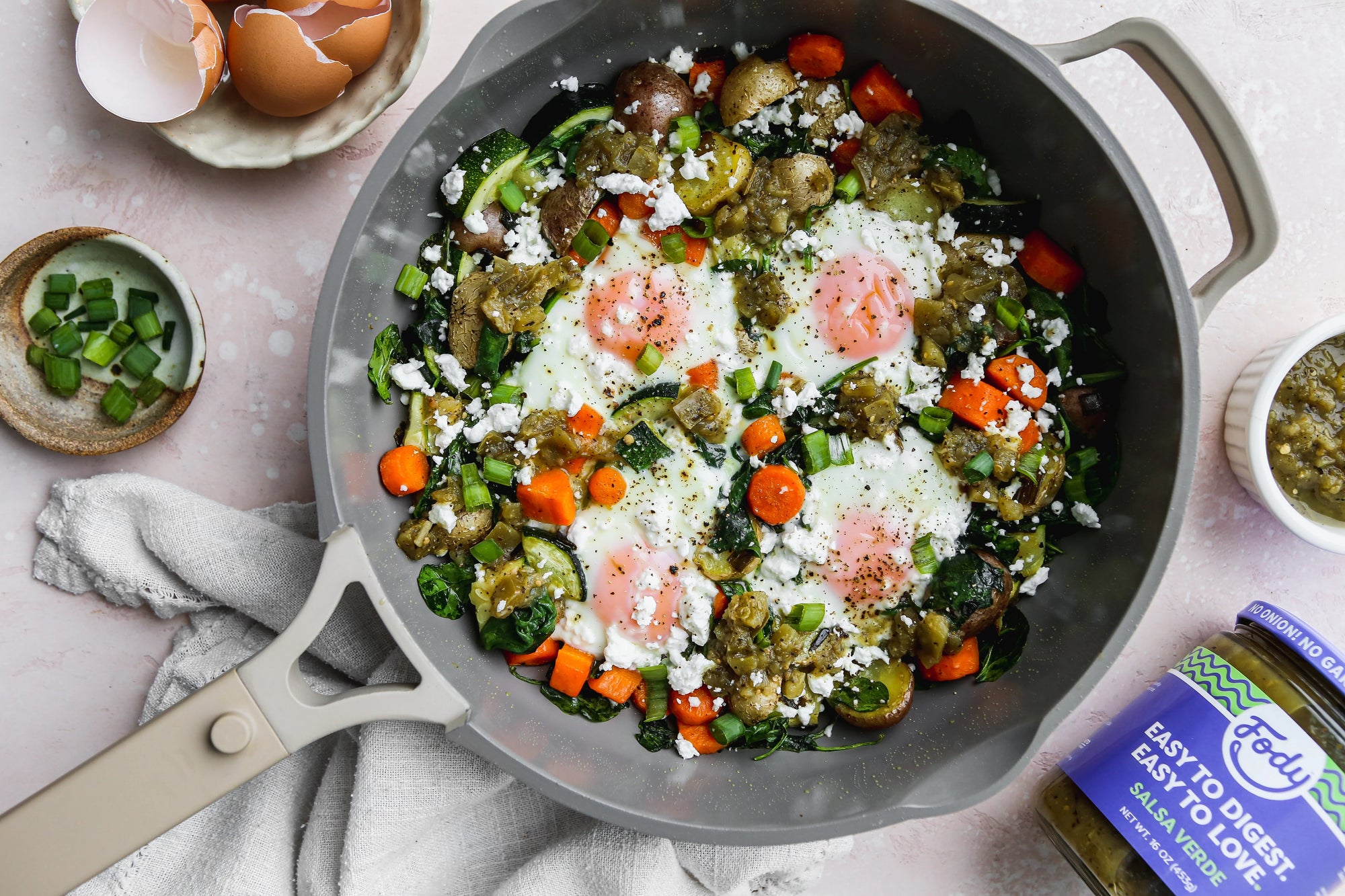 Spring Veggie Hash with Salsa Verde | Fody Foods
