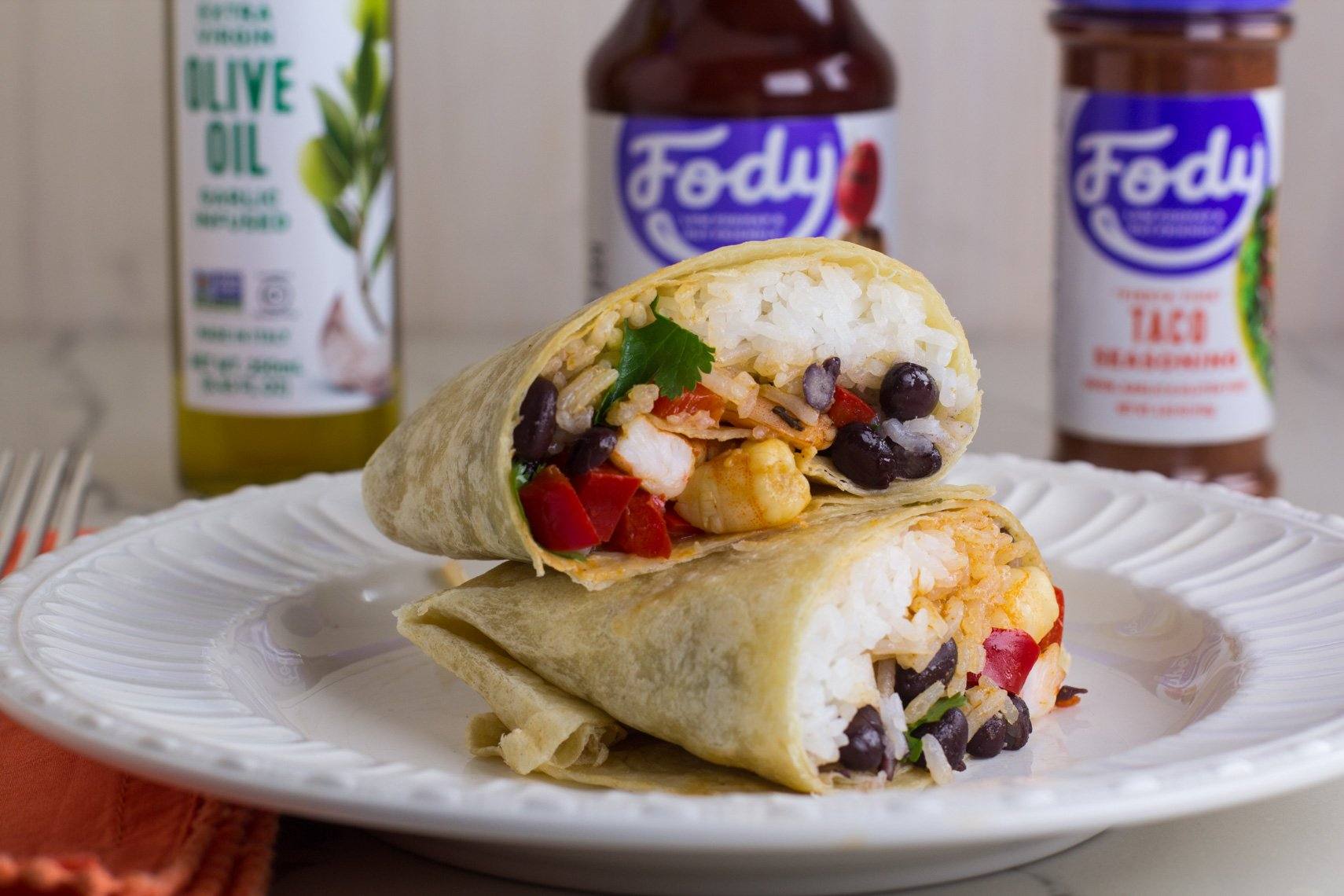 Fody's Spicy Shrimp BBQ Low FODMAP Burritos