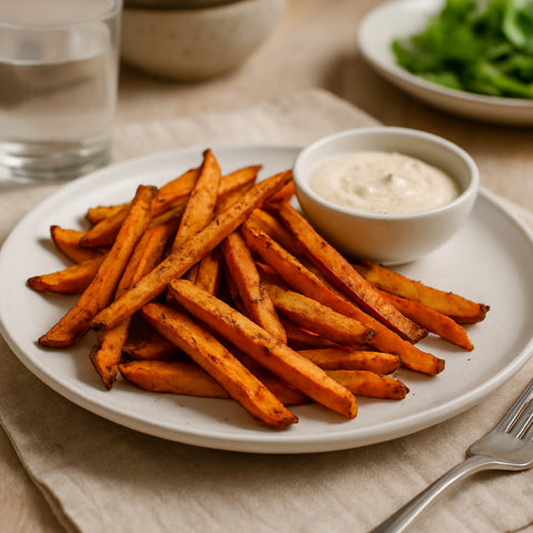 Fody's Low FODMAP Tikka Masala Spiced Sweet Potato Fries