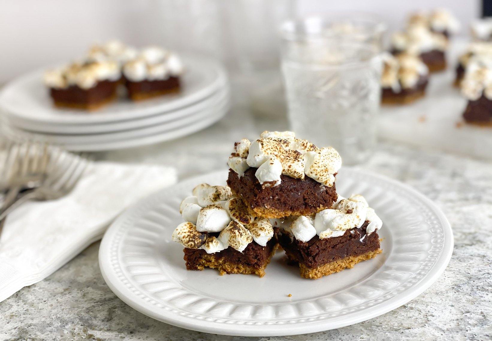 3 Fody S'Mores Bars on a plate