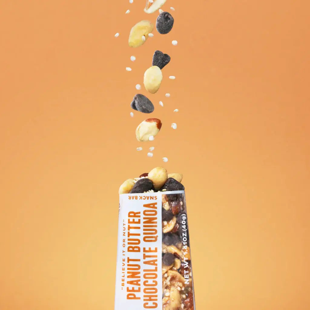 Barres-collations beurre d’arachide, chocolat et quinoa - Boîte de 12