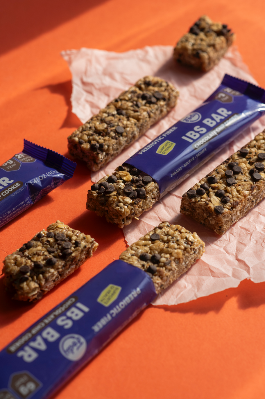 Barre Collation Riche en Fibres à saveur de Biscuit aux Pépites de Chocolat - Paquet de 12