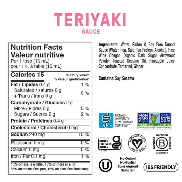 Sauce et marinade teriyaki