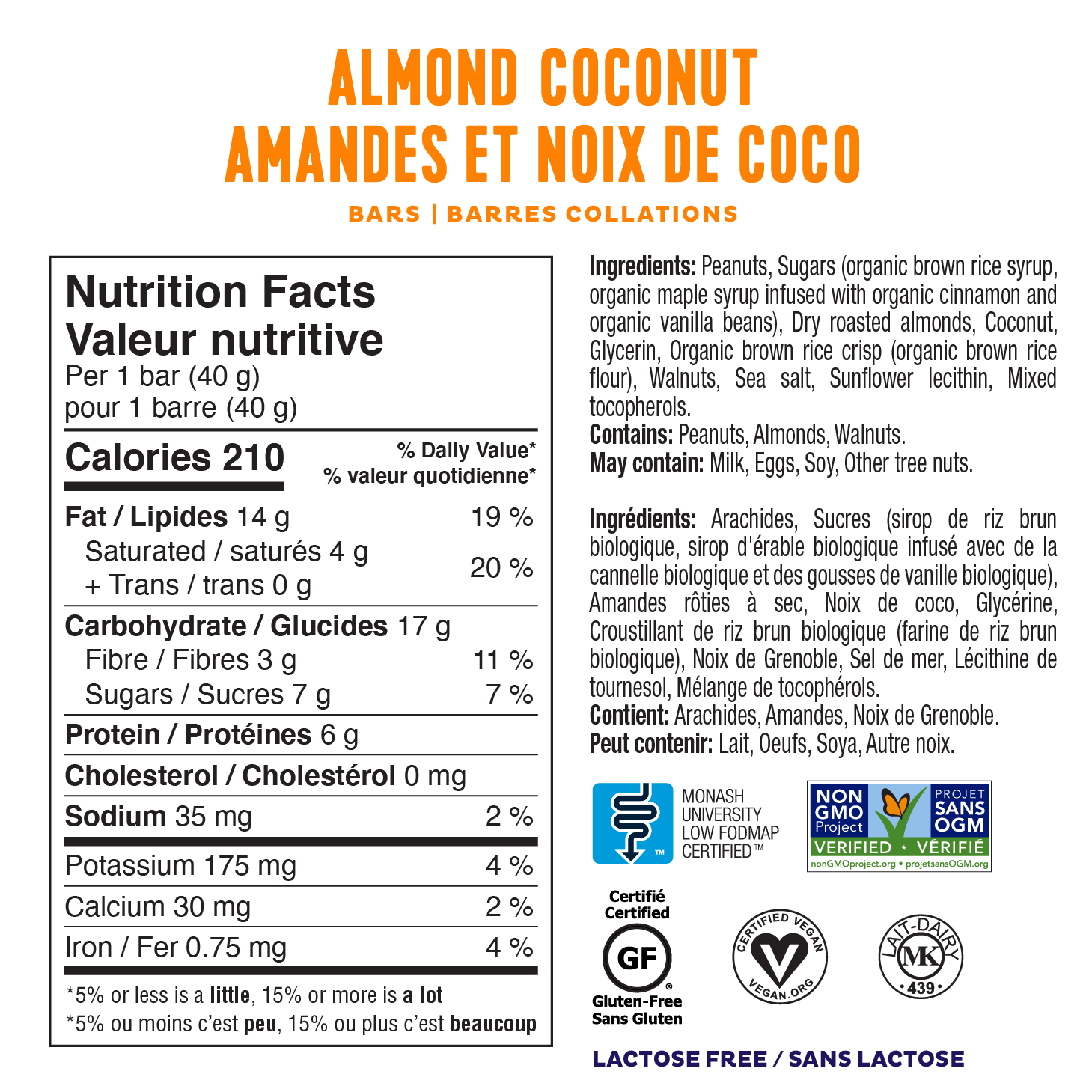 Almond Coconut Bars - Box of 12