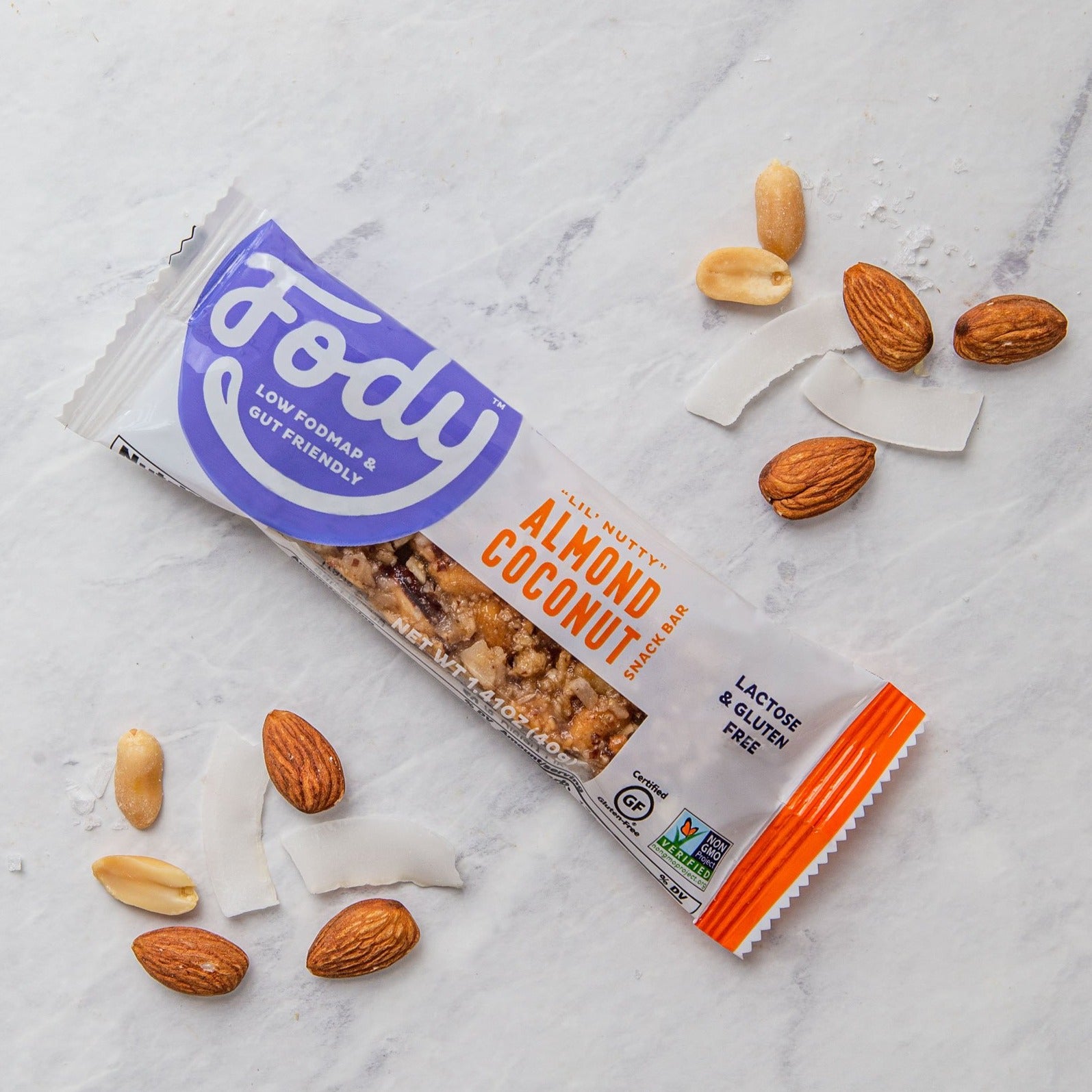 Barres-collations amandes et noix de coco - Boîte de 12 - Sans lactose ni gluten!